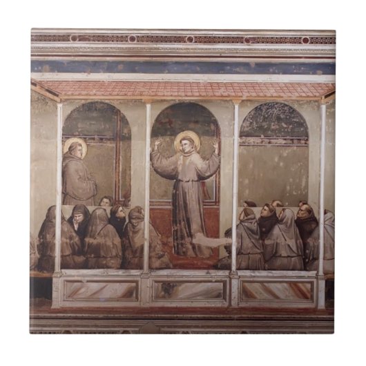 Giotto: St FrancisはArlesのSt Anthonyに現われます タイル (正面)