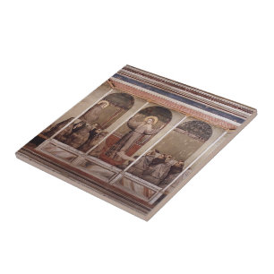 Giotto: St FrancisはArlesのSt Anthonyに現われます タイル