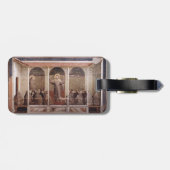 Giotto: St FrancisはArlesのSt Anthonyに現われます ラゲッジタグ (裏面横)