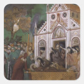Giotto: St FrancisはSt.ドクレアによって嘆きました スクエアシール (正面)