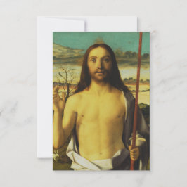 Giovanni Bellini’s Christ Blessing Holy Card サンキューカード