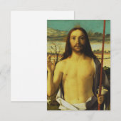 Giovanni Bellini’s Christ Blessing Holy Card サンキューカード (正面/裏面)