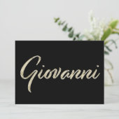 Giovanni Name white gold Handwriting Karte カード (スタンド正面)