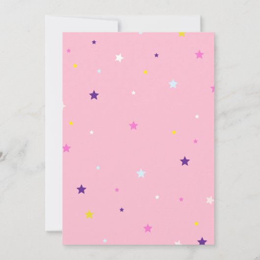 Girのヒーローすごい誕生日招待状 – 編集可能 招待状 (裏面)