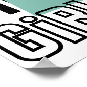 Girパワー女性ポートレート力引用文 ポスター (角)