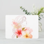 Gir close her eyes whithe red flower 招待状 (スタンド正面)