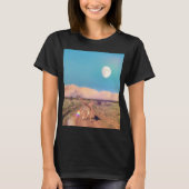 Girafe In Serengeti - Rising Moon Tシャツ (正面)