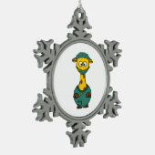 Giraffe博士 スノーフレークピューターオーナメント (左)