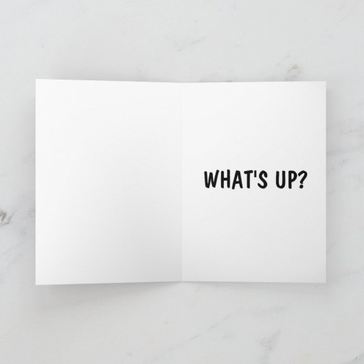 GIRAFFE おもしろい HELLO Greeting Card カード (内部)