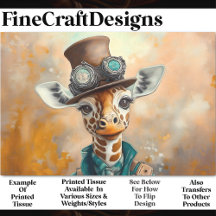 Giraffe、カラフル Top Hat AE5L Decopage