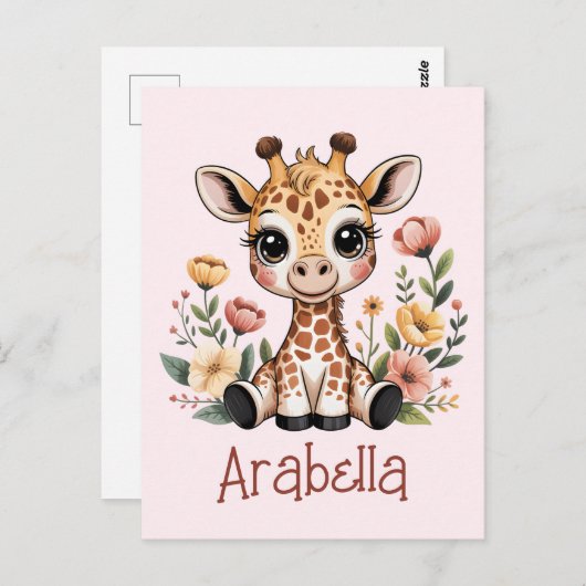 Giraffe ポストカード (正面/裏面)