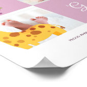 Giraffe • Alphabet Monogram Cute Baby Shower ポスター (角)