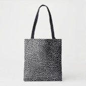Giraffe Animal print black and white トートバッグ (正面)