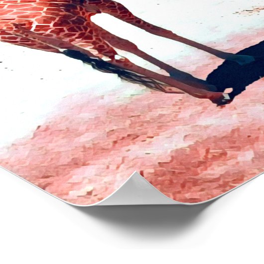 Giraffe animal Sydney Australia ポスター (角)