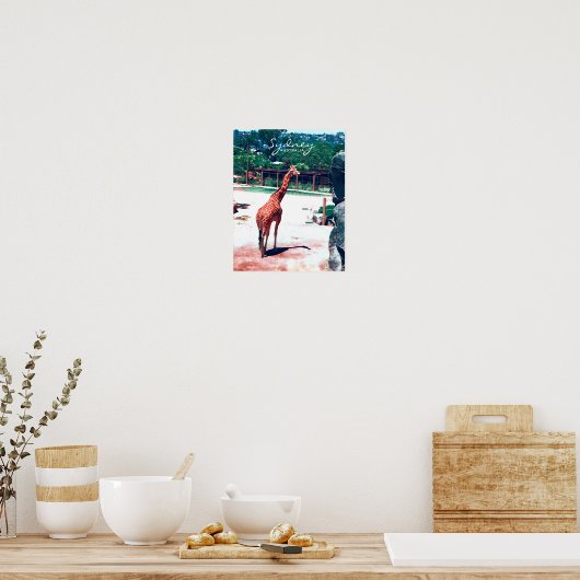 Giraffe animal Sydney Australia ポスター (キッチン)