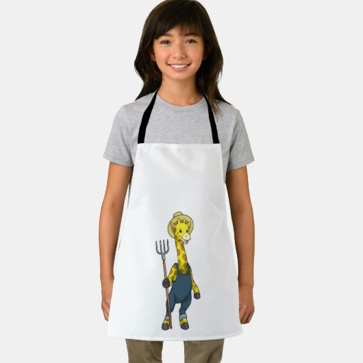 Giraffe as農家とPitchfork エプロン (インサイチュ)
