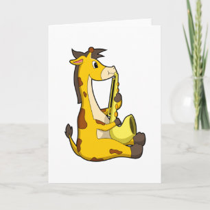 Giraffe at Music with Saxphone.PNG カード