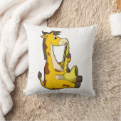 Giraffe at Music with Saxphone.PNG クッション (ブランケット)