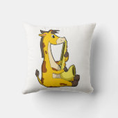 Giraffe at Music with Saxphone.PNG クッション (裏面)