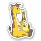 Giraffe at Music with Saxphone.PNG シール (正面)