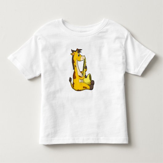 Giraffe at Music with Saxphone.PNG トドラーTシャツ (正面)