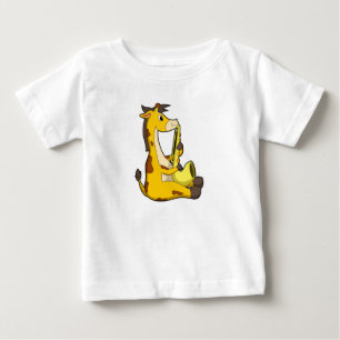 Giraffe at Music with Saxphone.PNG ベビーTシャツ
