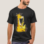 Giraffe at Music with Saxphone.PNG Tシャツ (正面)