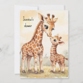 Giraffe Baby Digital Download Invitation 招待状 (正面)