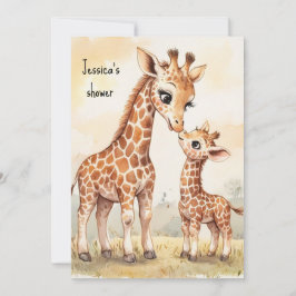 Giraffe Baby Digital Download Invitation 招待状