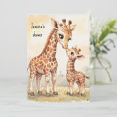 Giraffe Baby Digital Download Invitation 招待状 (スタンド正面)