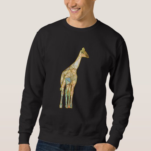 Giraffe Behind Geometric Lines スウェットシャツ (正面)