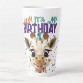 Giraffe Birthday カフェラテマグ (正面)