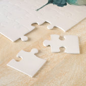 Giraffe Bloomscape Watercolor Floral Safari  ジグソーパズル (側面)