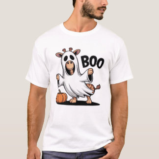 Giraffe Boo Halloween Classic T-Shirt_2 Tシャツ