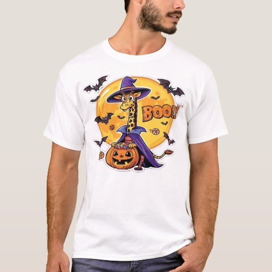 Giraffe Boo Halloween Classic T-Shirt_7 Tシャツ (正面)