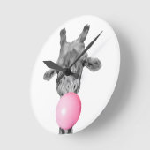 giraffe bubble ラウンド壁時計 (傾斜)