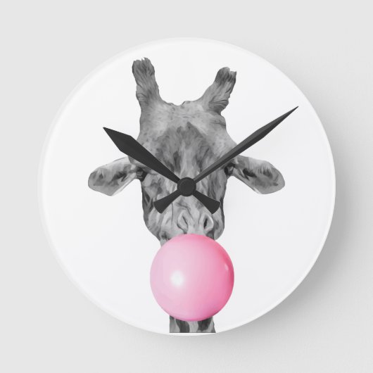 giraffe bubble ラウンド壁時計 (正面)
