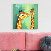 Giraffe Canvas Wall art キャンバスプリント (インサイチュ (リビング))