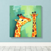 Giraffe Canvas Wall art キャンバスプリント (インサイチュ (ウッドフロア))