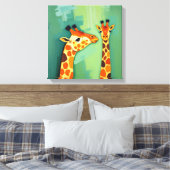 Giraffe Canvas Wall art キャンバスプリント (インサイチュ (寝室))