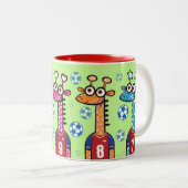 Giraffe chilean football  ツートーンマグカップ (正面右)