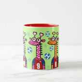 Giraffe chilean football  ツートーンマグカップ (中央)