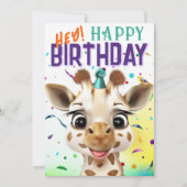 Giraffe Confetti Birthday (正面)