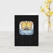 Giraffe Couple Cute Love This Is Our Cuddle  カード (黄色い花)