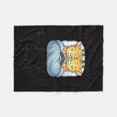 Giraffe Couple Cute Love This Is Our Cuddle フリースブランケット (正面(横))