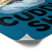 Giraffe Couple Cute Love This Is Our Cuddle ポスター (角)