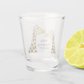 Giraffe Couple Wedding Anniversary ショットグラス (裏面)