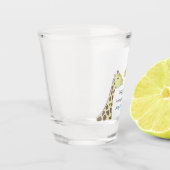 Giraffe Couple Wedding Anniversary ショットグラス (左)