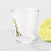 Giraffe Couple Wedding Anniversary ショットグラス (右)