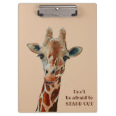 Giraffe das Safari Tier Aquarell クリップボード (正面)